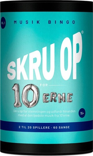 Skru Op Musik Bingo Brettspill 15+ År Skru Opp For 10-Tallet