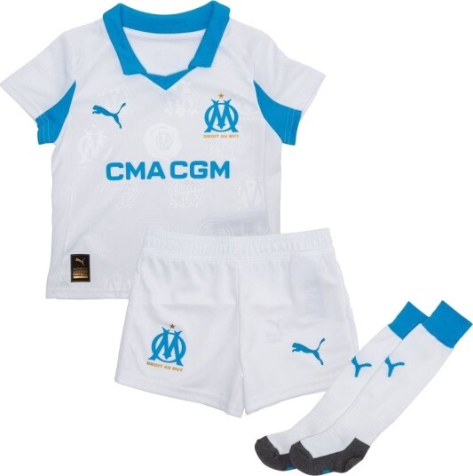 Marseille Hjemmedrakt 2025/26 Mini kit Barn PUMA størrelse 116 cm