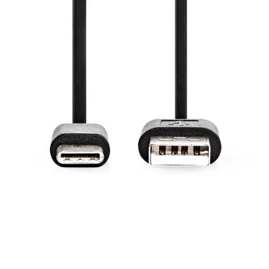Nedis USB-C 2.0 Ladekabel 15W 1m - Rask Dataoverføring 480Mbps