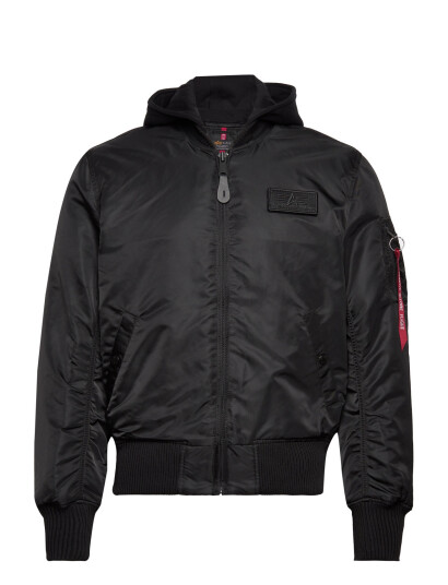 Alpha Industries Ma-1 Zip Hood Back Print - Black - S