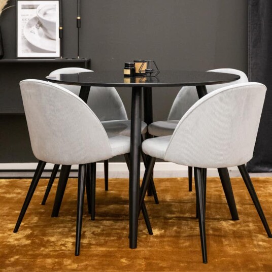 Venture Home Spisegruppe Venture Home Plaza med 4stk Velvet Stoler GR24146