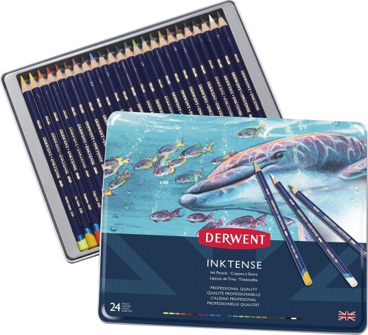 Derwent Inktense Akvarellblyanter 24-sett Derwent Inktense Akvarellblyanter 24-sett