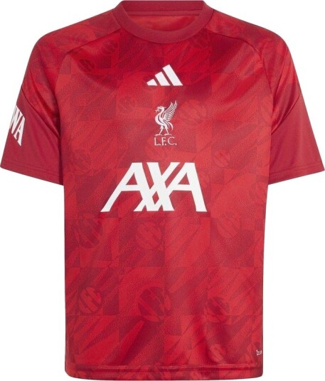 Liverpool Trenings T Skjorte Pre Match   Better Scarlet/Aktiv rødbrun Barn   adidas størrelse 128 cm