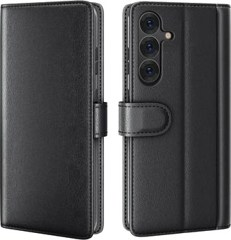 Samsung Galaxy S25 Lommebok deksel i Lær med Stativ   Svart