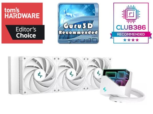 Deepcool LT720 360mm Vannkjøling med 3 Vifter - Støtter LGA1700 og AM5 - Hvit Deepcool LT720 360mm Vannkjøling med 3 Vifter - Støtter LGA1700 og AM5 - Hvit