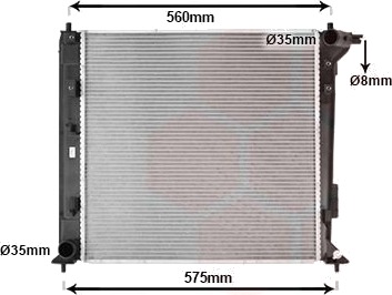 VAN WEZEL 82012742 Radiator motorkjøling VAN WEZEL 82012742 Radiator motorkjøling
