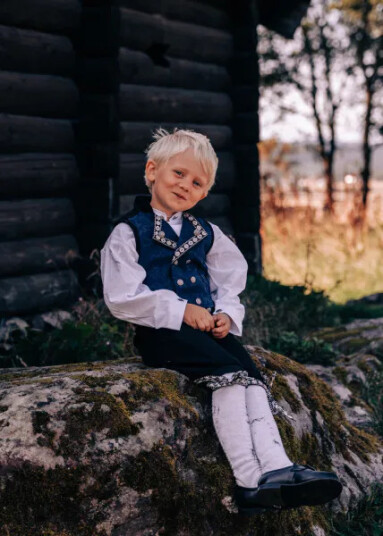 Salto Bunad / Festdrakt Til Gutt Med Skjorte, Blå