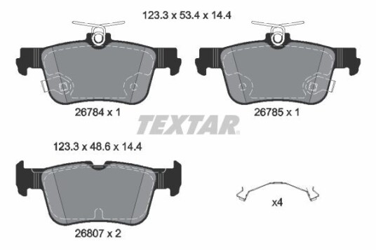 Bremseklosser TEXTAR 2678401 Bremseklosser TEXTAR 2678401