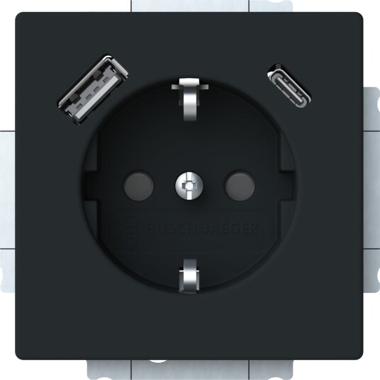 Abb 2Cka002011A6313 USB-Uttak 1-Veis Mattsvart
