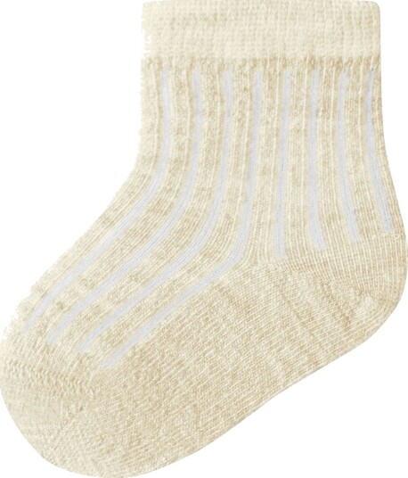 Lil" Atelier Sokker - Ull - NmnRakel - Turteldue - Lil Atelier - 19/21 - Sokker Beige Hvit