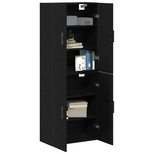 skap 2 skap i svart eik 69,5x34x180 cm laget av tre