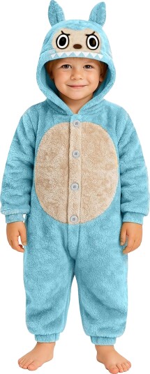 Fiestas Guirca Lulu Monster Blå Onesie Barn Kostyme Small 78802