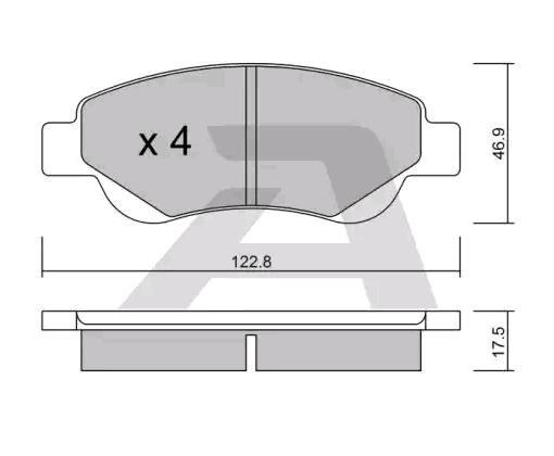Bremseklosser AISIN BPTO-1008