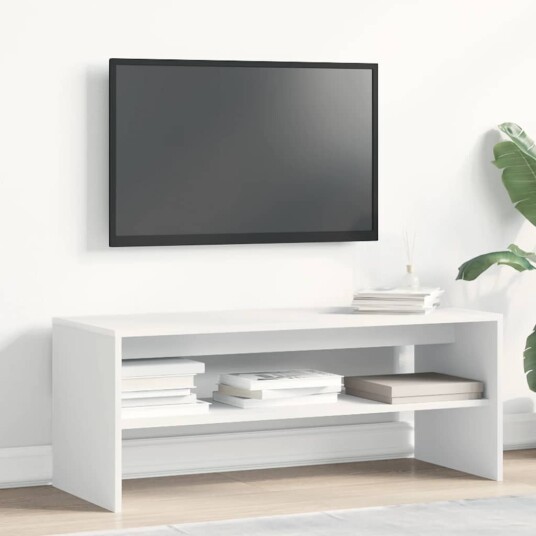  TV-benk hvit 100x40x40 cm sponplate 8721158717719