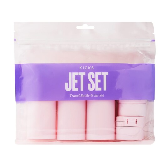 Kicks Beauty KICKS Beauty Travel Bottle & Jar Set 6 P Kicks Beauty KICKS Beauty Travel Bottle & Jar Set 6 P