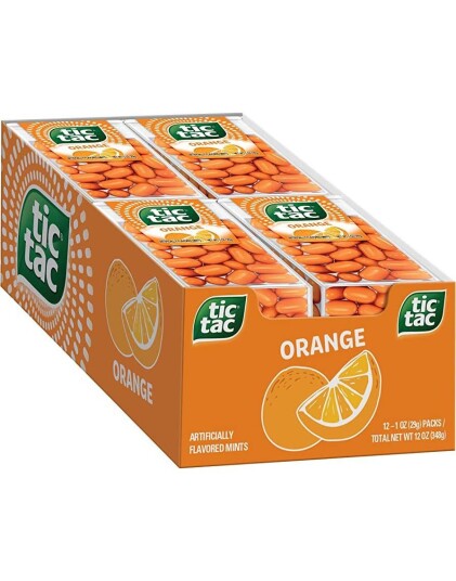 12 stk Tic Tac Orange Hel Eske 216 gram 12 stk Tic Tac Orange Hel Eske 216 gram