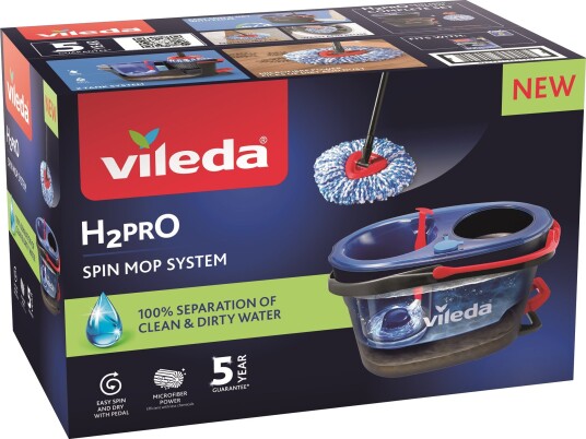 Vileda H2Pro Spin Mop med bøtte 6000 ml