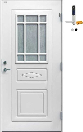 Ytterdør Diplomat Eide Sotet glass med Yale Doorman Classic Home