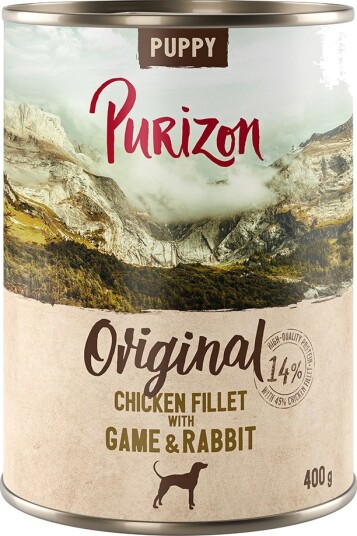 Purizon Våtfôr Puppy Original Med Vilt & Kanin Kyllingfilet 12 X 400 G Purizon Våtfôr Puppy Original Med Vilt & Kanin Kyllingfilet 12 X 400 G
