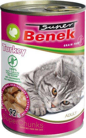 Benek Våtfôr Sparepakke Super Grain Free Chunks I Saus Kalkun 20 X 415 G Benek Våtfôr Sparepakke Super Grain Free Chunks I Saus Kalkun 20 X 415 G