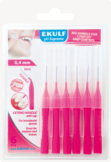 Ekulf Ph Supreme Mellomromstannbørste 0,4 mm  6 Stk.