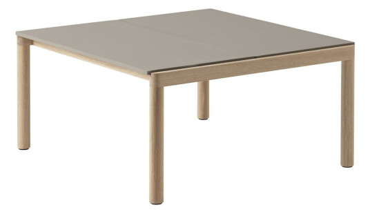 Muuto Couple 2 Plain salongbord 80 x 84 x 40 cm Taupe-oak
