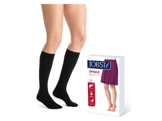 JOBST Opaque knestrømpe klasse1, Large, sort, 1 par JOBST Opaque knestrømpe klasse1, Large, sort, 1 par
