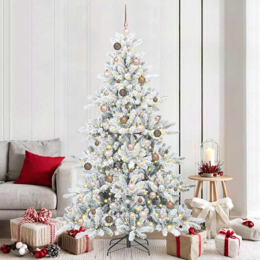  Kunstig sammensatt juletre med 300 LED med stativ 210 cm PVC