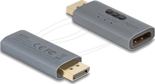 Delock - Edid-Leser/Skriver - Displayport - Antrasitt