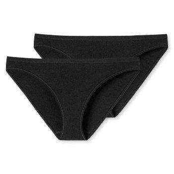 Schiesser Truser 2P 95 5 Organic Cotton Mini Briefs Svart bomull XX Large Dame