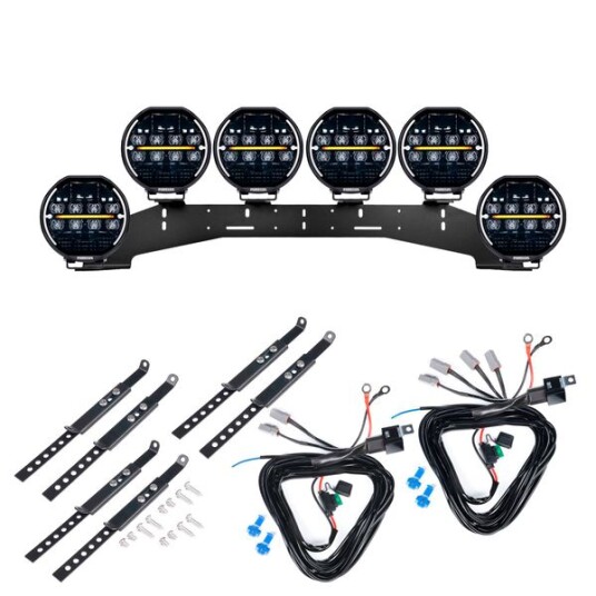 Ekstralys PURELUX Heat 9200 Rund / 22 cm / 200W 6 stk Komplett pakke WRC