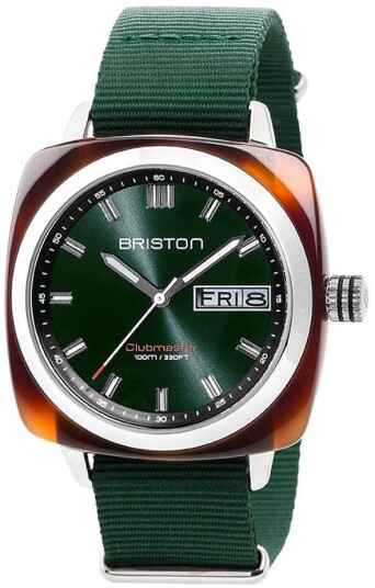 Briston Herreklokke 17342.SA.TS.10.NBG Grønn/Tekstil Briston Herreklokke 17342.SA.TS.10.NBG Grønn/Tekstil