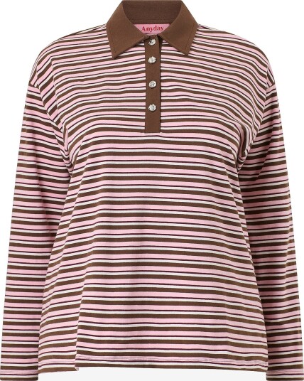 Anyday Bluse Any Pernilla 479 T shirt L/S Brun
