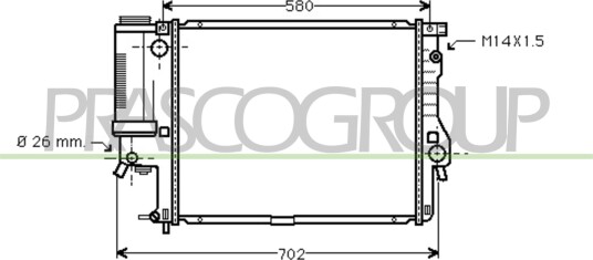 PRASCO BM044R002 Radiator motorkjøling
