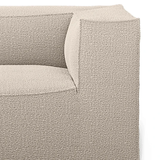 Ferm Living Catena Sofa Armrest Right L401   Wool Boucle   Natural