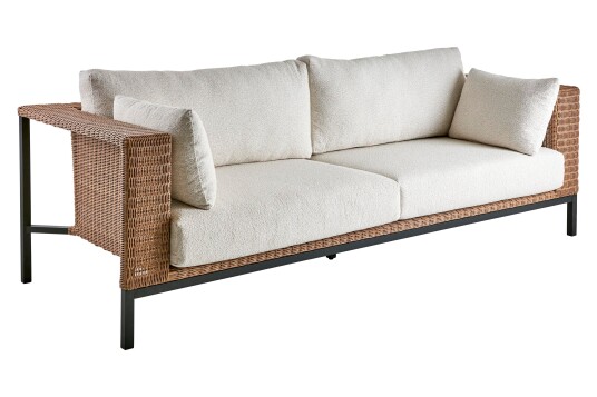 Brafab Shell 2,5 seters sofa Natur med beige pute Natur