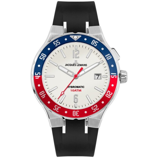 Jacques Lemans Hybromatic 1-2109B - Herre - 42 mm - Analog - Hybromatic - Mineralglas