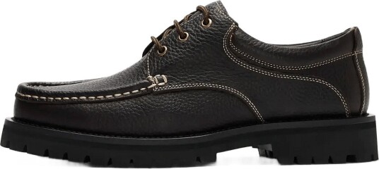 Selected Slmholger Leather Boat Shoe   Brown   45