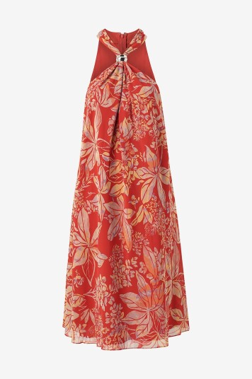 Lauren Ralph Lauren Curve Kjole Poly Crinkle Ggt 58 dress W/ Trim Flerfarget
