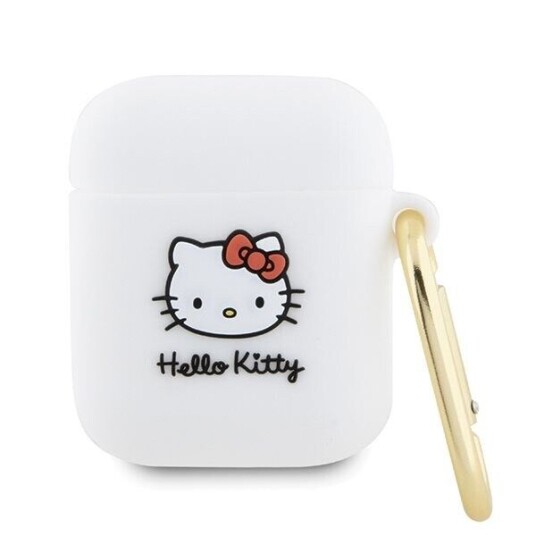 Hello Kitty Hka23dkhsh Airpods 1/2 Cover White/White Silicone 3D Kitty Head