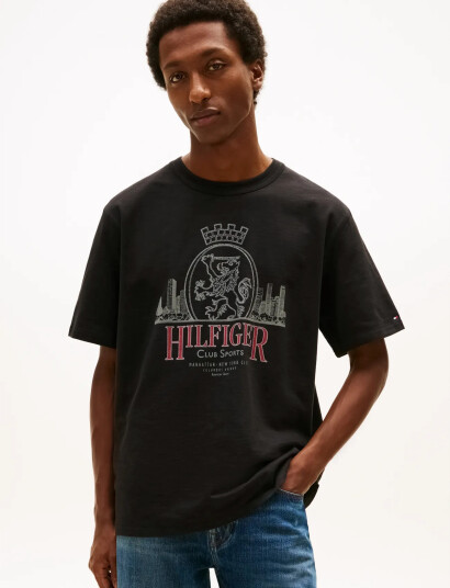 Tommy Hilfiger Heritage Series Crest Tee Black XL Tommy Hilfiger Heritage Series Crest Tee Black XL