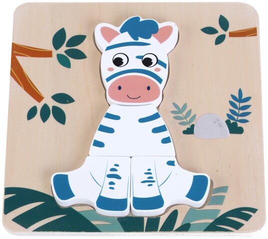 Kinder and Kids Trepuslespill   Zebra 4 brikker fra 18 mnd