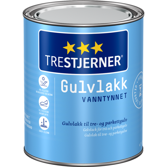 TreStjerner Gulvlakk Halvblank 0.75L