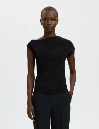 Selected Slfmolly Ss Top   Black   XS