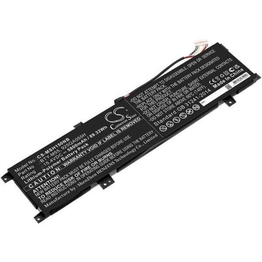 MSI Alpha 15 B5EEK batteri (5800 mAh 15.4 V, Sort) MSI Alpha 15 B5EEK batteri (5800 mAh 15.4 V, Sort)