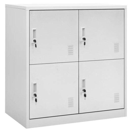 vidaXL Oppbevaringsskap lysegrå 90x45x92,5 cm stål vidaXL Oppbevaringsskap lysegrå 90x45x92,5 cm stål