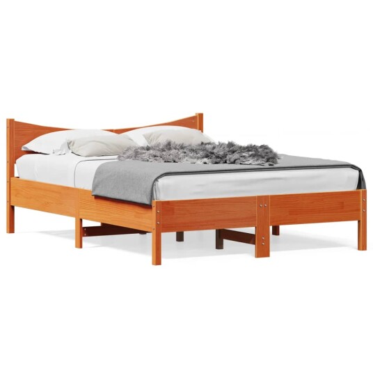 Sengeramme brun 135x190 cm heltre furu 8721012449923