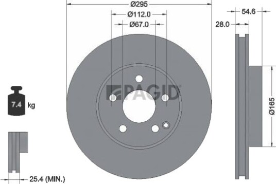 PAGID 54151NHC Bremseskive