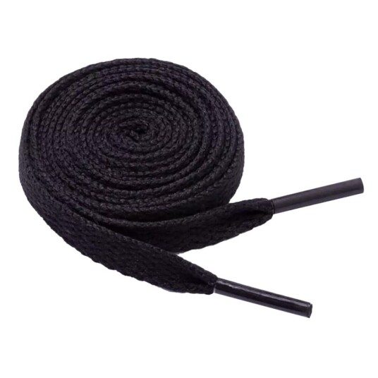 Flat skolisser 120 cm Sort Flat skolisser 120 cm Sort