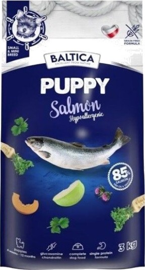 Baltic Agro Hypoallergen Puppy Baltica Excellent Laks Små Raser Tørrfôr Til Hund 3 kg